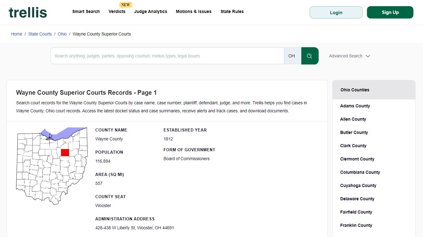 Wayne County Superior Court Records | Docket Search Ohio Page 1 ...